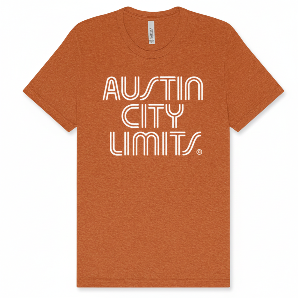 Texas Burnt Orange Tee with White Austin City Limits Logo