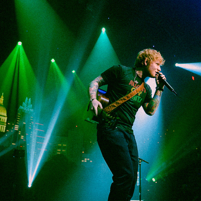 Ed Sheeran performing on ACL