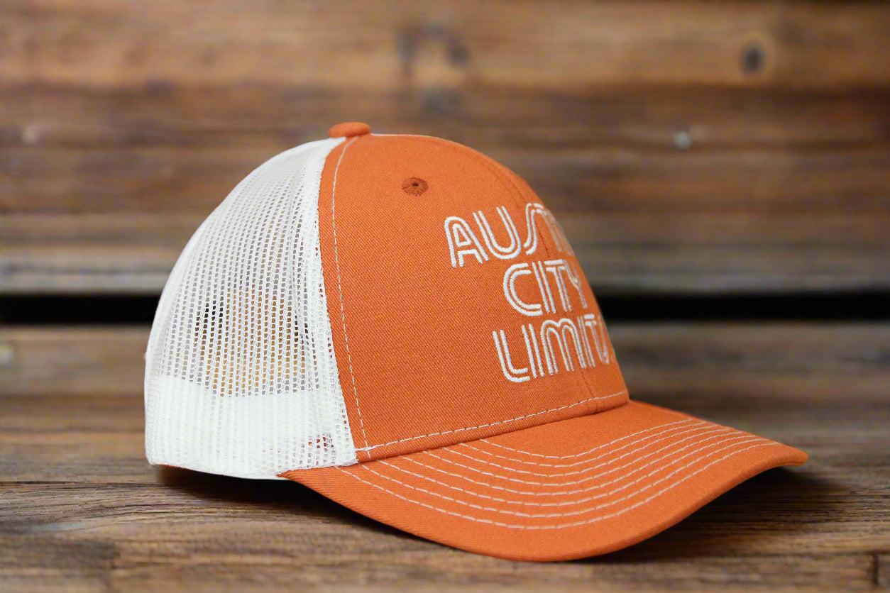 BURNT ORANGE TRUCKER HAT WITH WHITE ACL LOGO