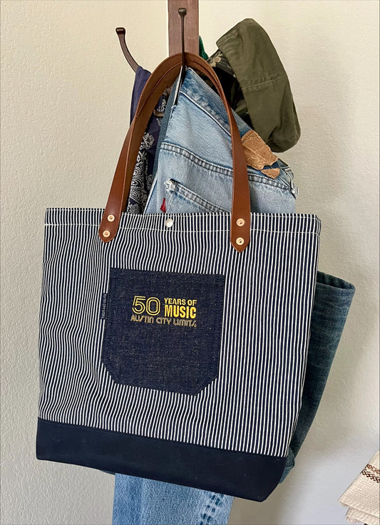 HEROES ATX FIELD TOTE BAG WITH ACL + 50 YEARS OF MUSIC LOGO