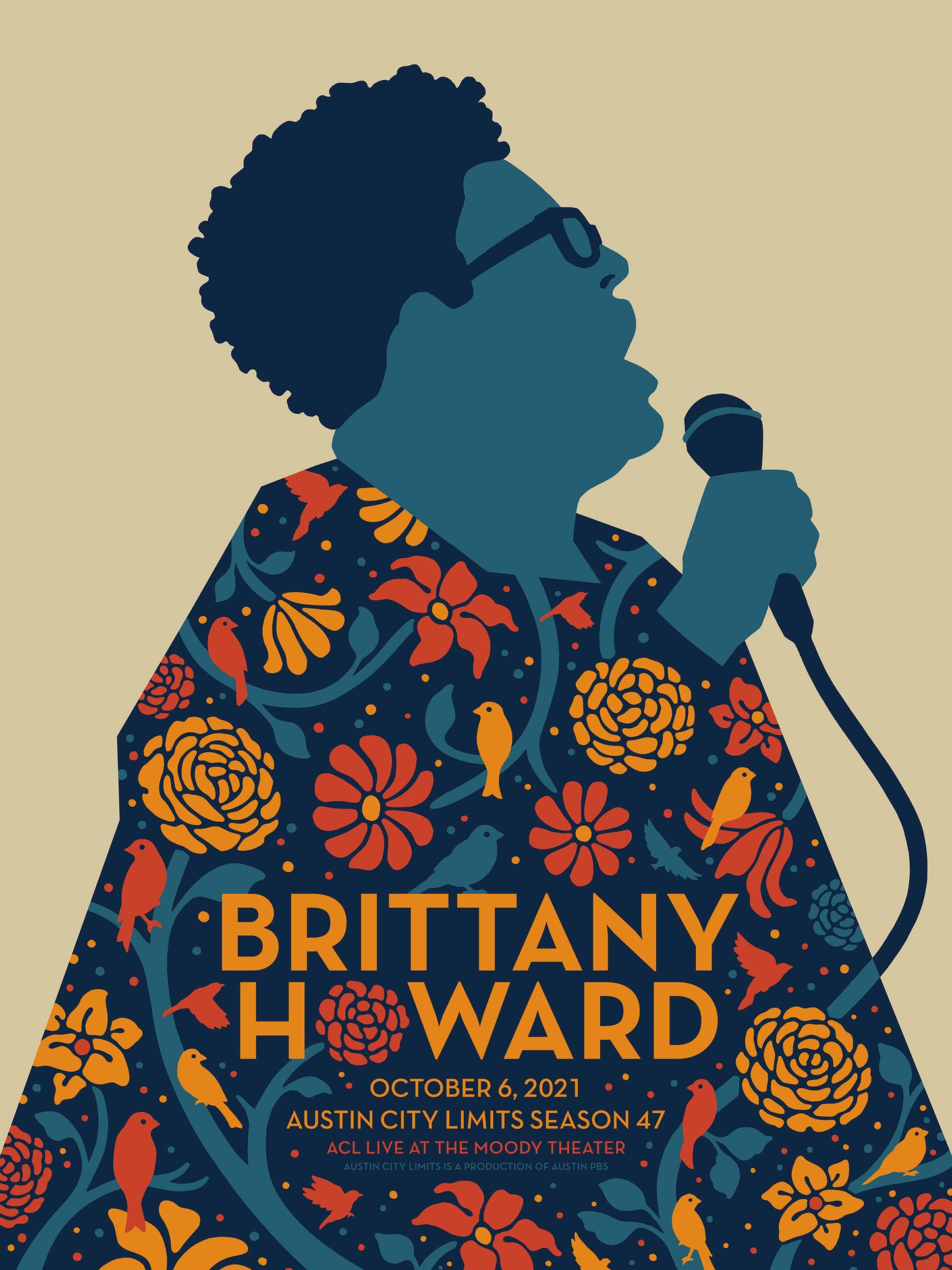 Brittany Howard Floral Poster for Austin CIty Limits Taping