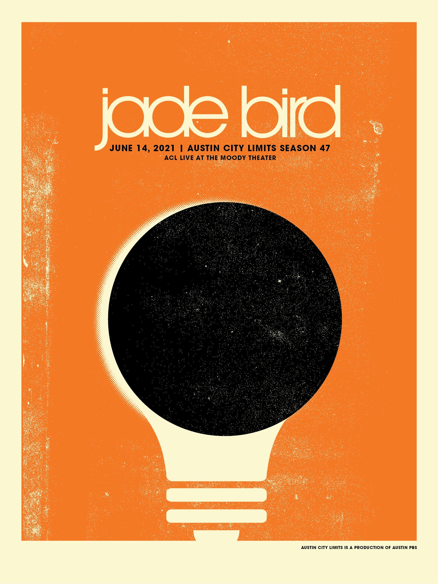 Jade Bird Orange Poster, poster for Austin City Limits Taping