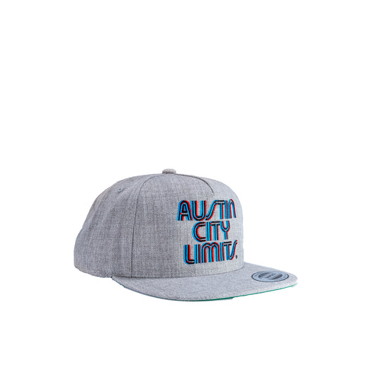 HEATHER GRAY FLATBILL SNAPBACK WITH TRIPLE STITCH ACL LOGO