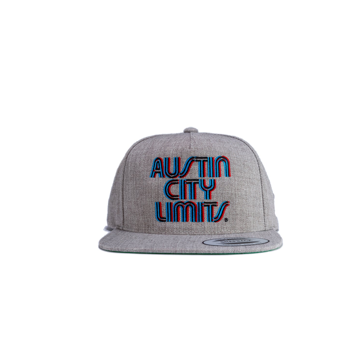 HEATHER GRAY FLATBILL SNAPBACK WITH TRIPLE STITCH ACL LOGO