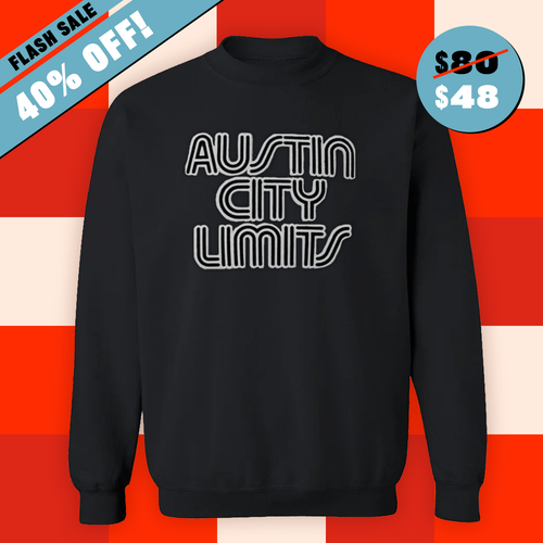 BLACK UNISEX CREWNECK SWEATSHIRT WITH ACL LOGO APPLIQUE