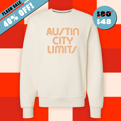 BEIGE UNISEX CREWNECK SWEATSHIRT WITH ACL LOGO APPLIQUE