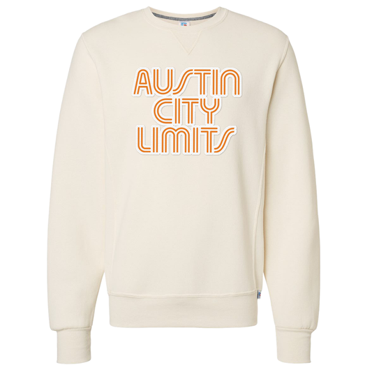 BEIGE UNISEX CREWNECK SWEATSHIRT WITH ACL LOGO APPLIQUE