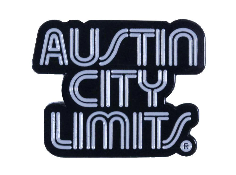 BLACK AND WHITE AUSTIN CITY LIMITS LAPEL PIN