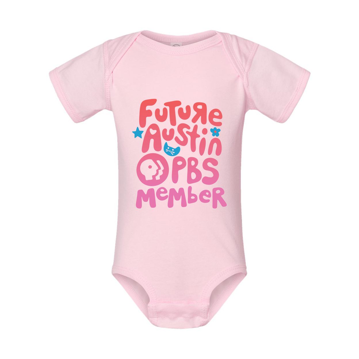 FUTURE AUSTIN PBS MEMBER ONESIE PINK
