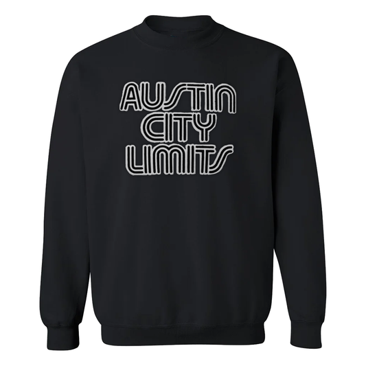 BLACK UNISEX CREWNECK SWEATSHIRT WITH ACL LOGO APPLIQUE