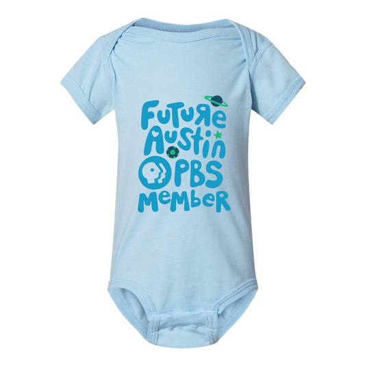 FUTURE AUSTIN PBS MEMBER ONESIE BLUE