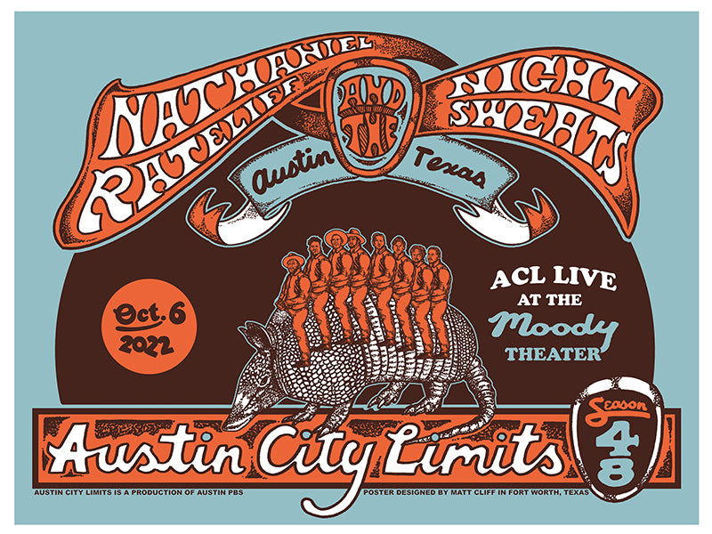 Promotional poster for a concert featuring Nathan and Night Sweats at ACL Live.