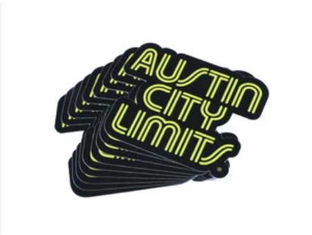 AUSTIN CITY LIMITS YELLOW + BLACK DIECUT STICKER