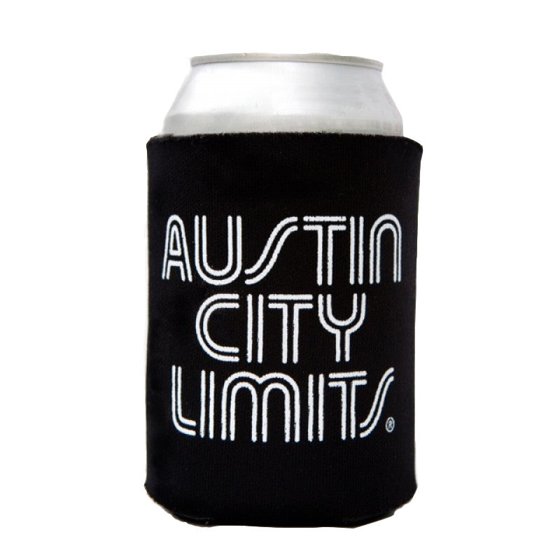 Austin City Limits No Commercial Interruptions Black Collapsible Can  Koozie