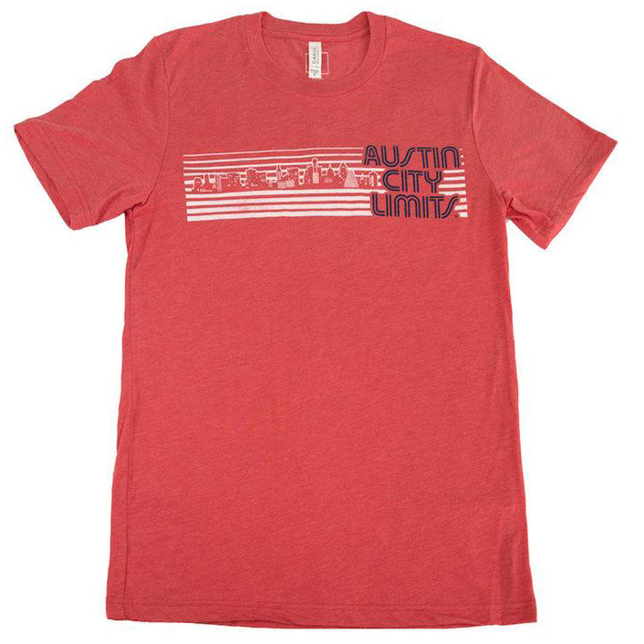 Red Unisex T-Shirt with ACL Logo and Skyline