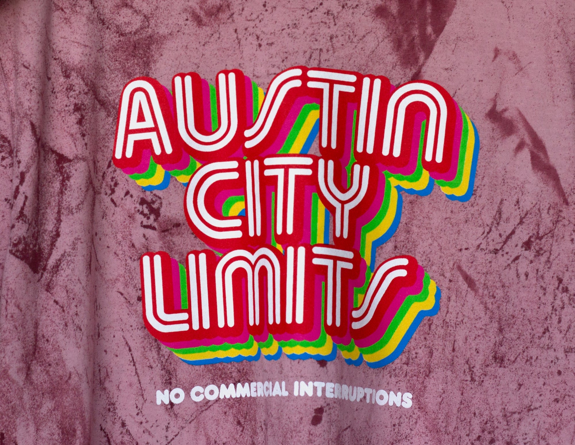 PINK TIE DYE UNISEX T-SHIRT WITH RAINBOW LOGO