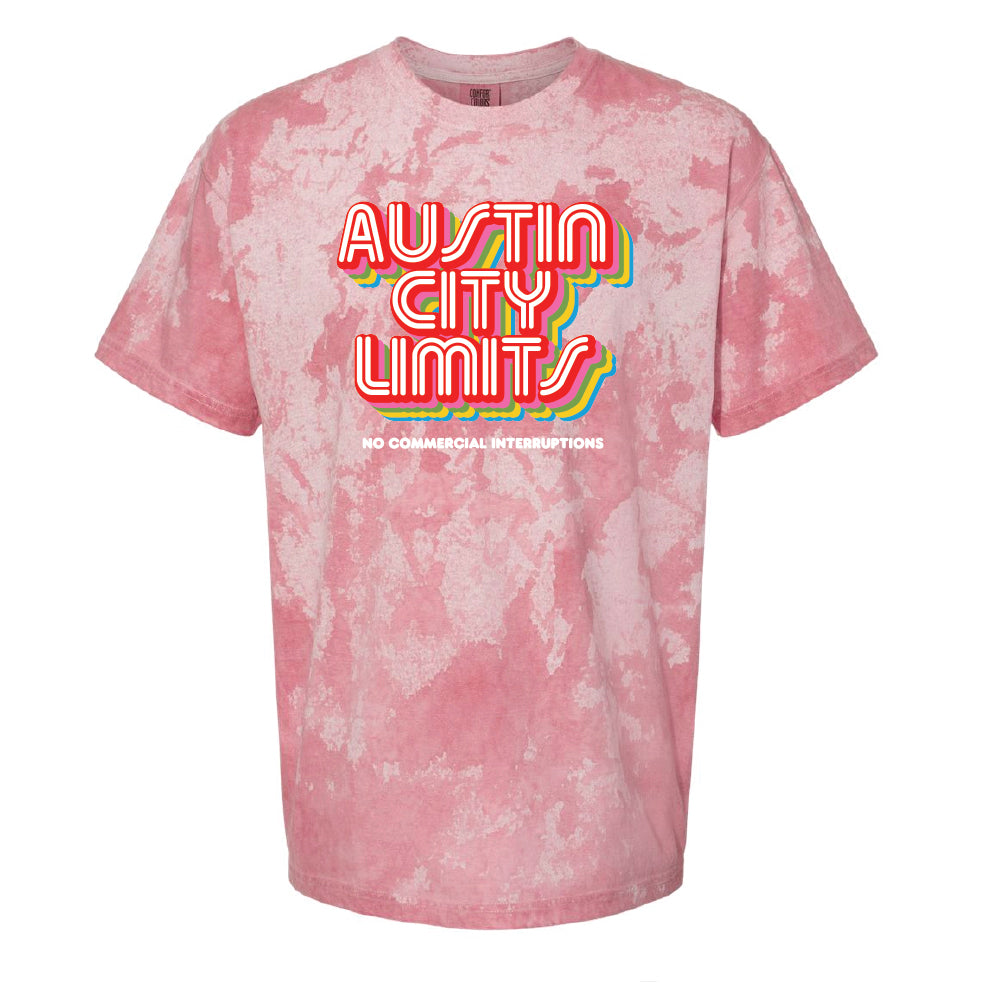 Pink Tie Dye official Austin City Limits Retro style t-shirt 