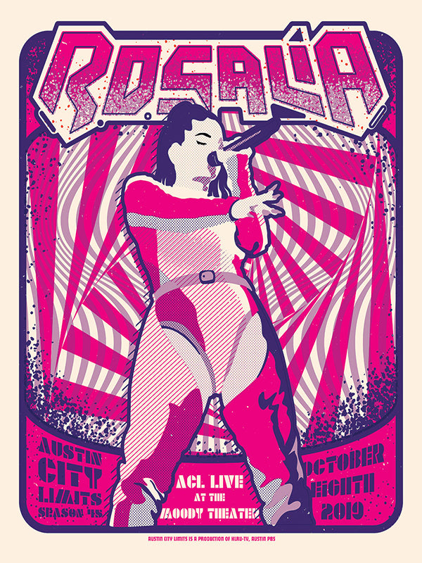 Rosalia Poster for Austin City Limits - Pink geometric poster