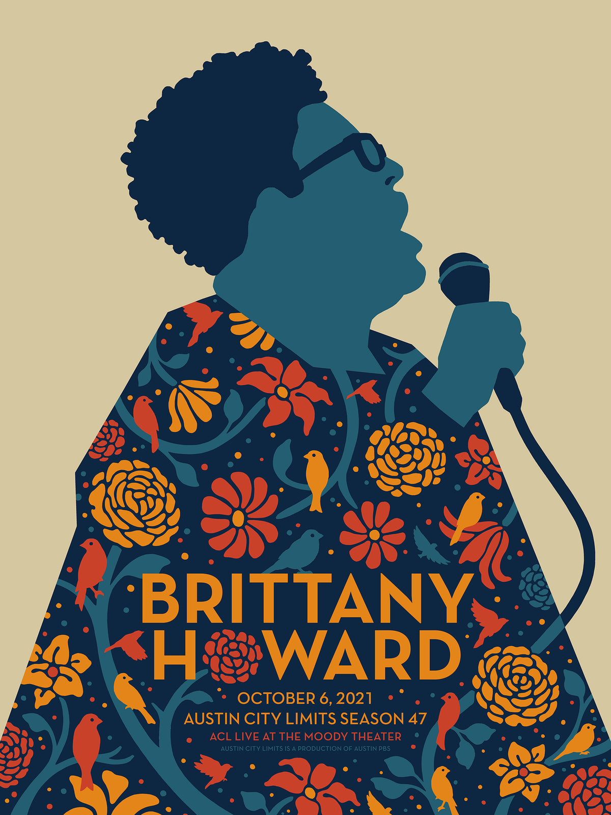 Brittany Howard Floral Poster for Austin CIty Limits Taping