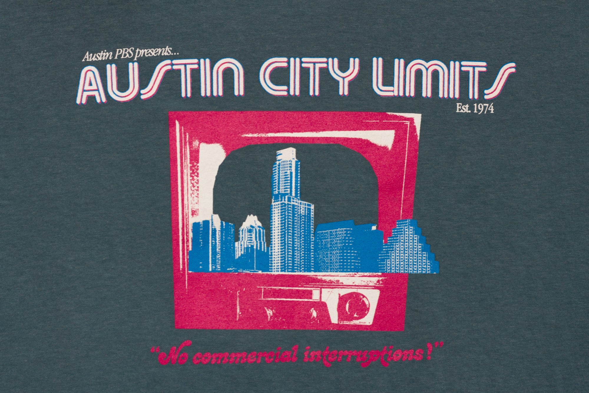 Ice Blue Unisex T-Shirt with Skyline + TV Logo