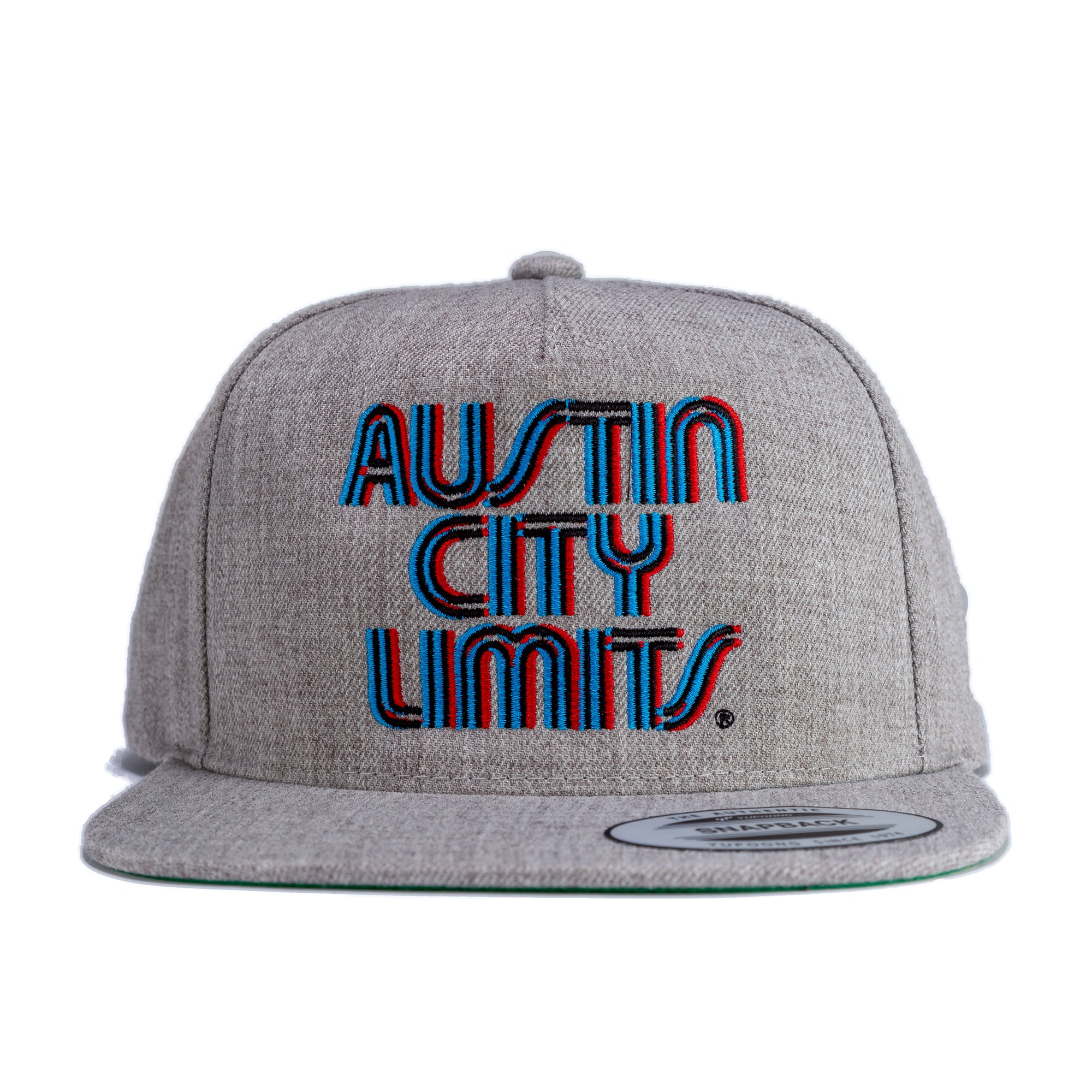 HEATHER GRAY FLATBILL SNAPBACK WITH TRIPLE STITCH ACL LOGO