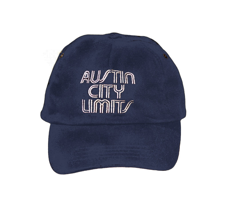 Austin City Limits Embroidered Navy Cotton Twill Hat